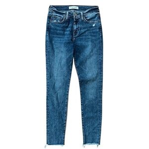 Flying Monkey Free Spirit High Rise Ankle Crop Raw Hem Skinny Jeans Y3291 Sz 24
